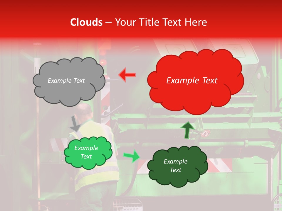 Housewife Man Truck PowerPoint Template
