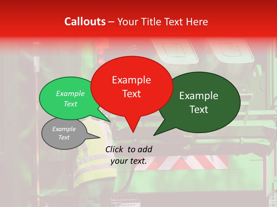 Housewife Man Truck PowerPoint Template