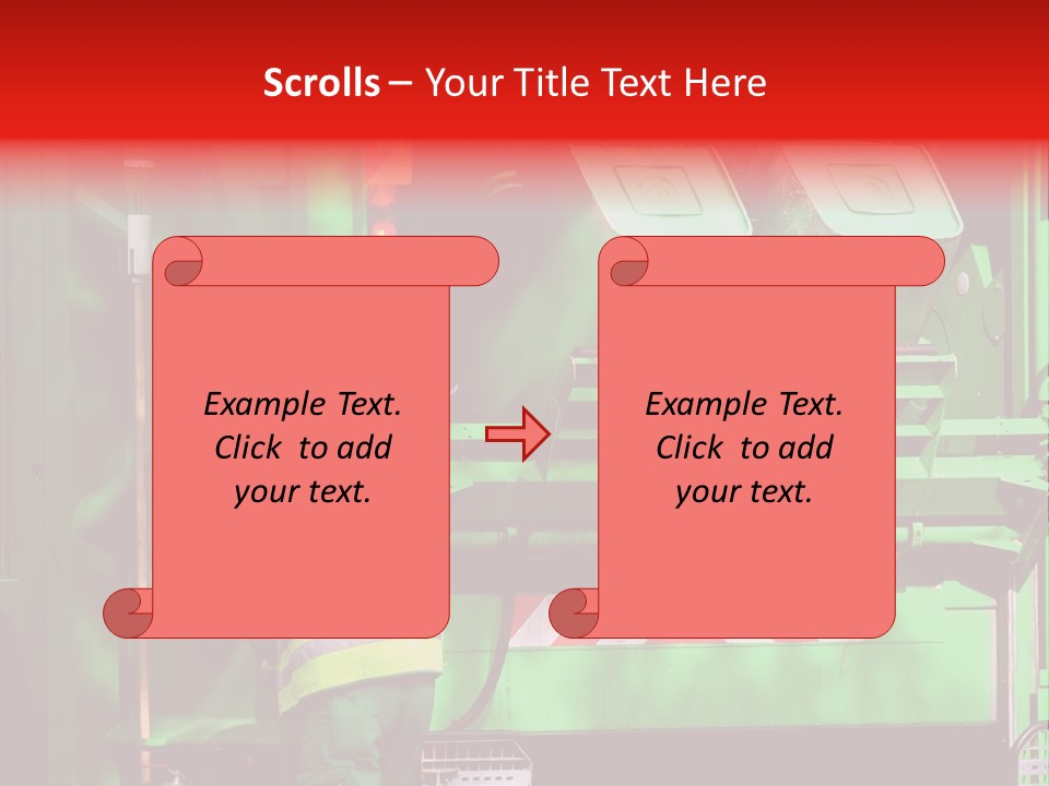 Housewife Man Truck PowerPoint Template