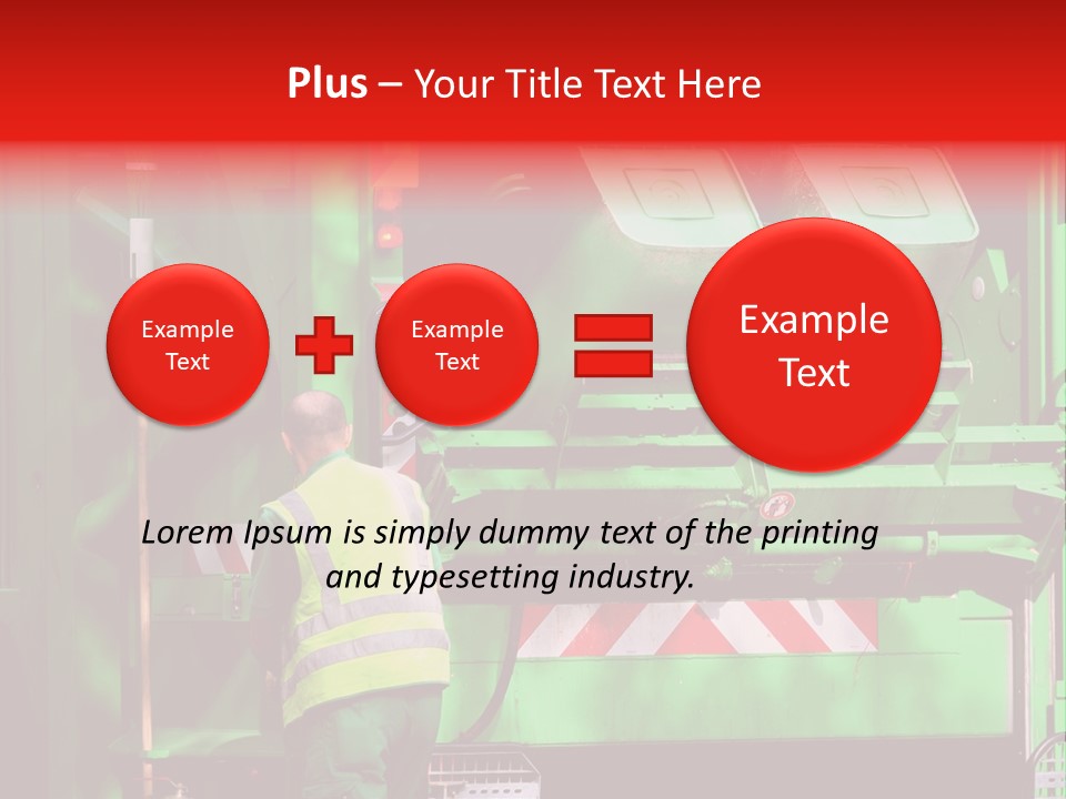 Housewife Man Truck PowerPoint Template
