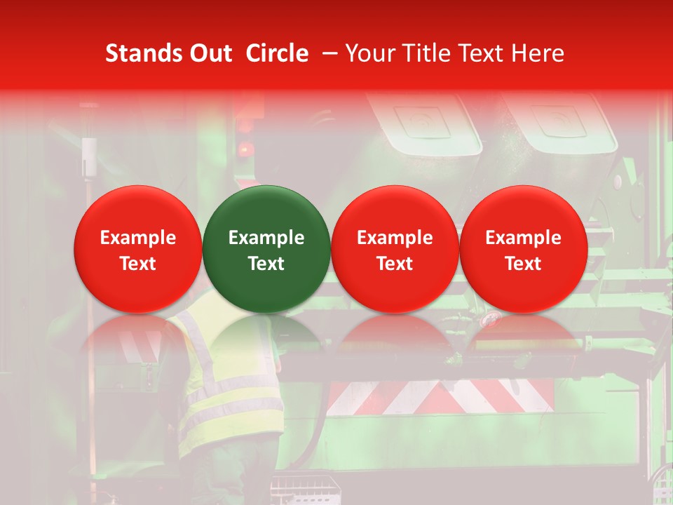 Housewife Man Truck PowerPoint Template