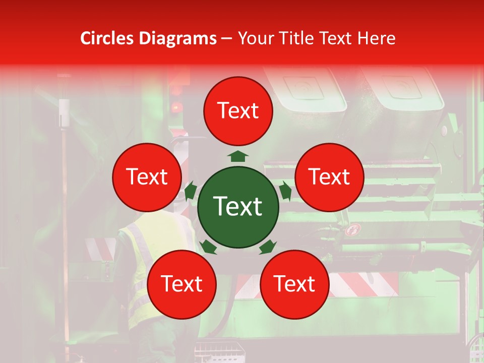 Housewife Man Truck PowerPoint Template