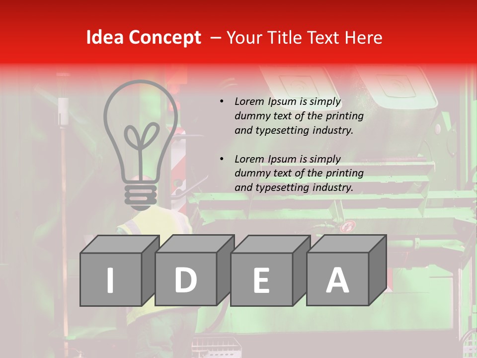 Housewife Man Truck PowerPoint Template