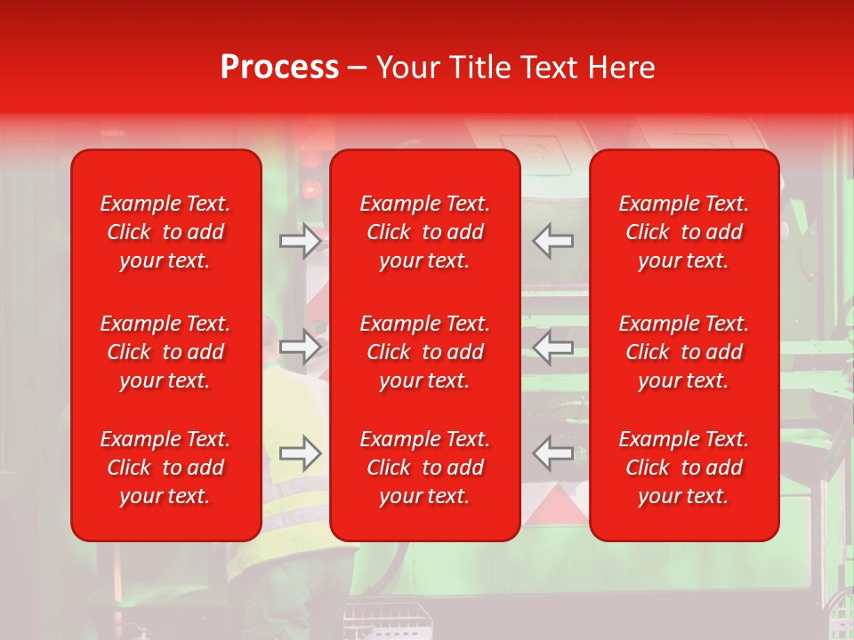 Housewife Man Truck PowerPoint Template