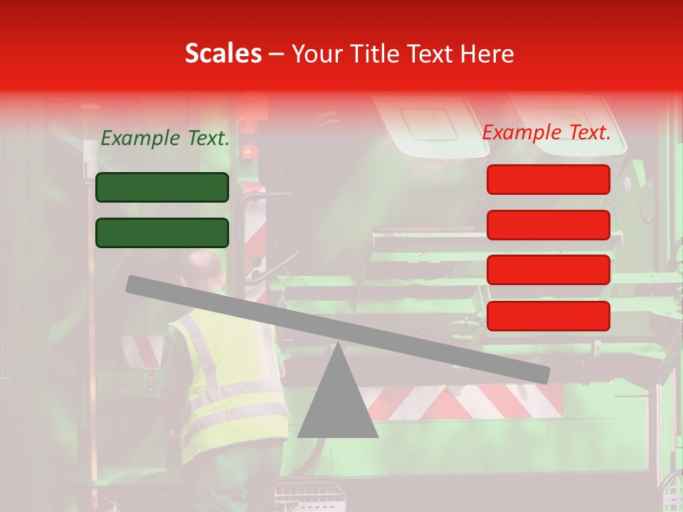 Housewife Man Truck PowerPoint Template