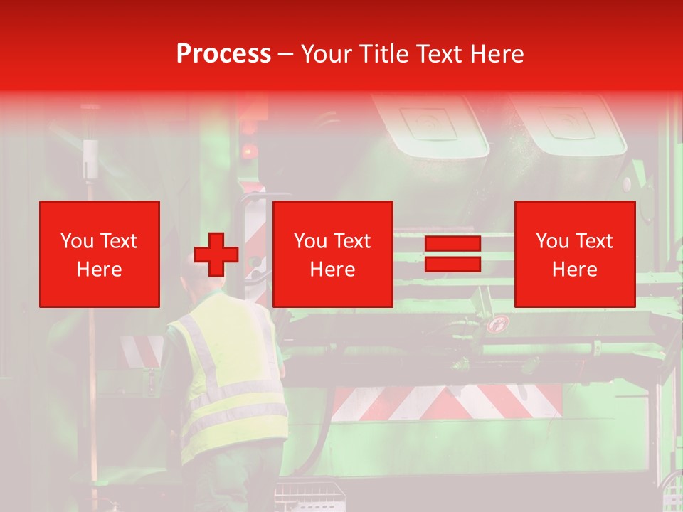 Housewife Man Truck PowerPoint Template