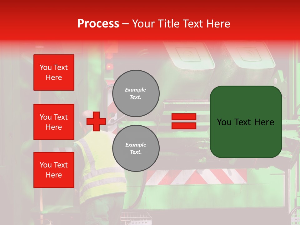 Housewife Man Truck PowerPoint Template