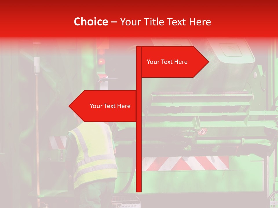 Housewife Man Truck PowerPoint Template