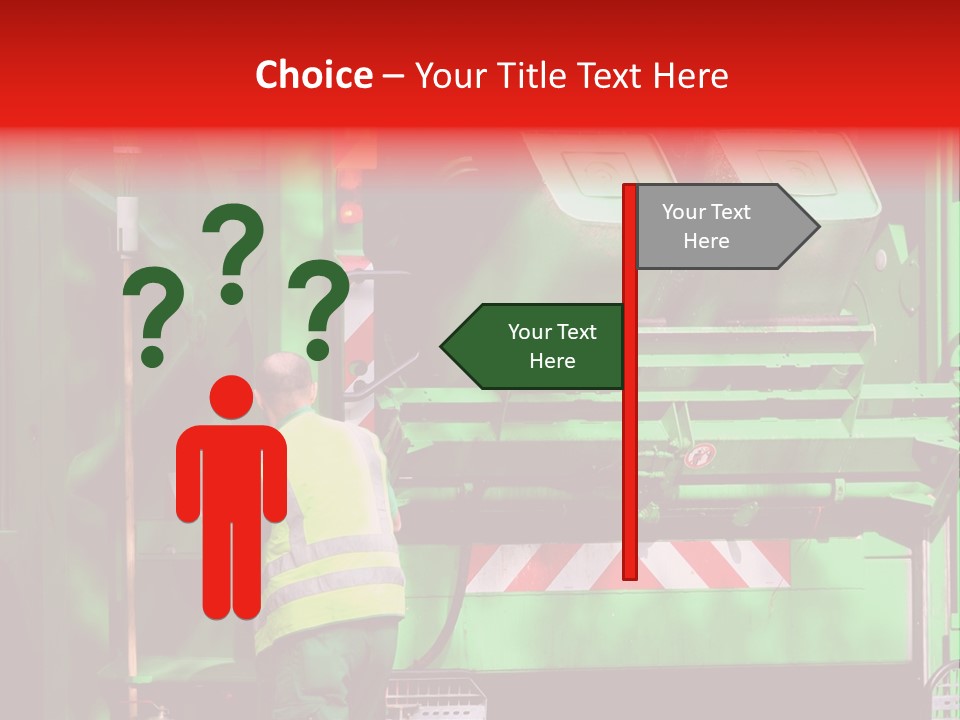 Housewife Man Truck PowerPoint Template