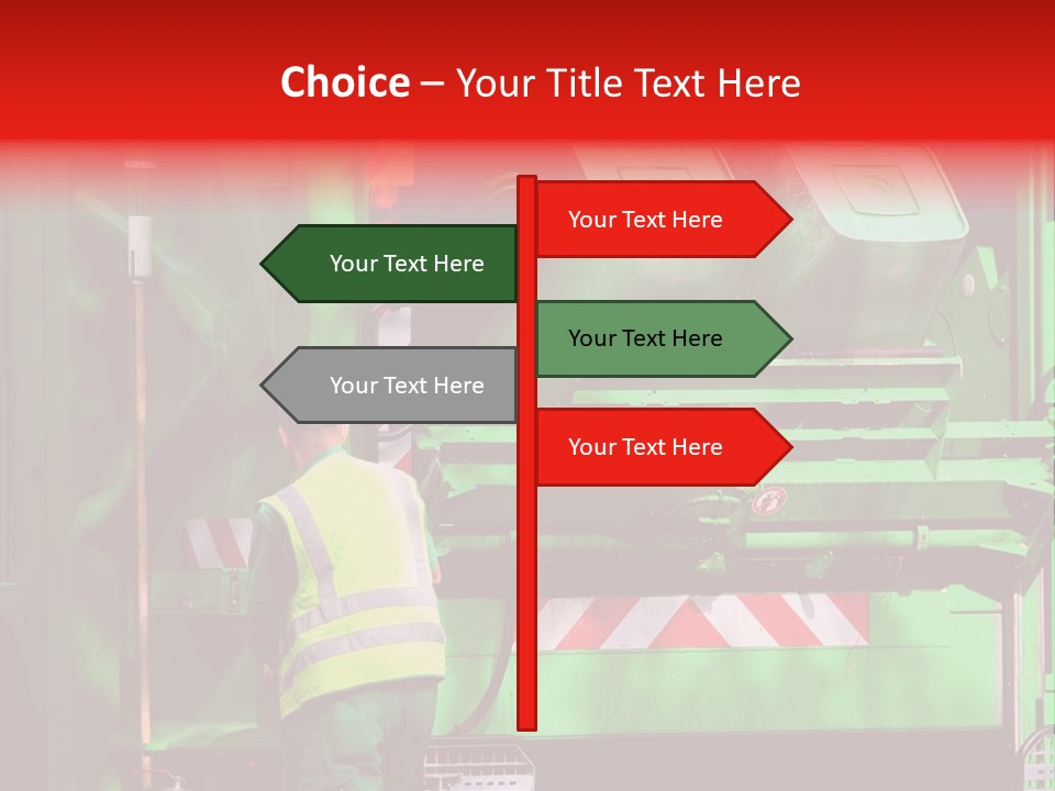 Housewife Man Truck PowerPoint Template