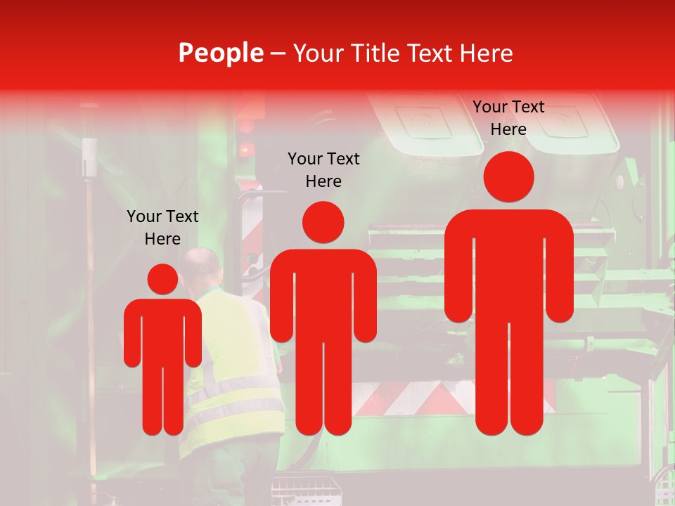 Housewife Man Truck PowerPoint Template