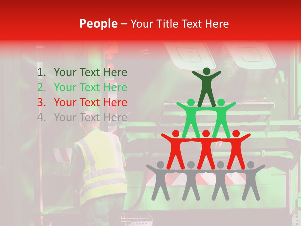 Housewife Man Truck PowerPoint Template