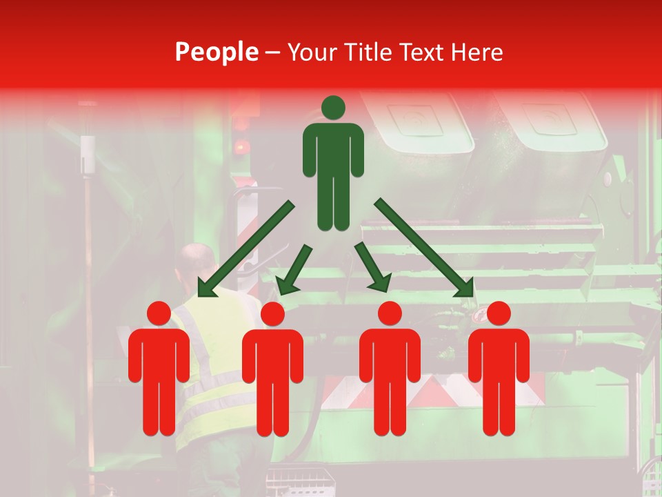 Housewife Man Truck PowerPoint Template