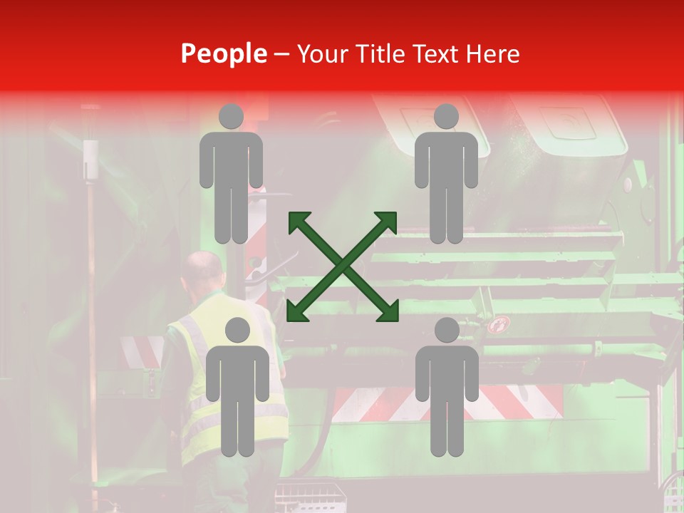 Housewife Man Truck PowerPoint Template