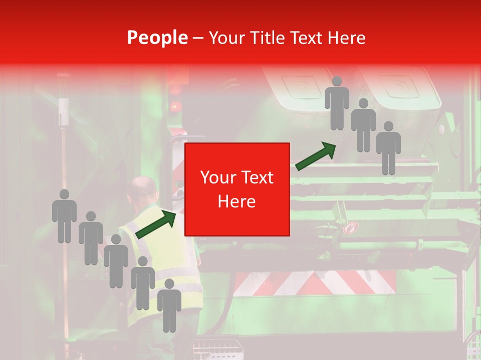 Housewife Man Truck PowerPoint Template