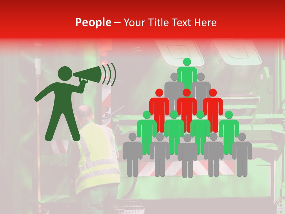 Housewife Man Truck PowerPoint Template