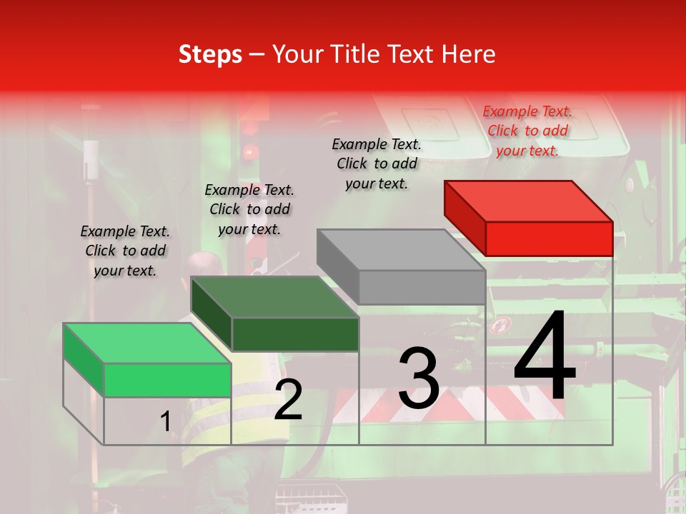 Housewife Man Truck PowerPoint Template