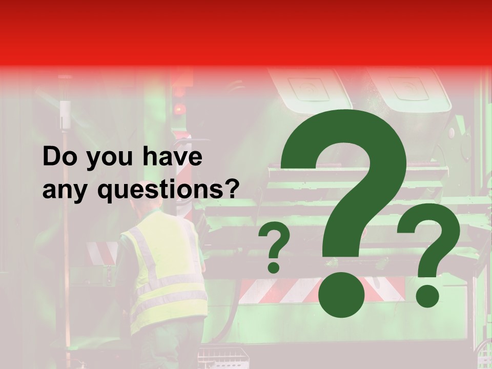 Housewife Man Truck PowerPoint Template