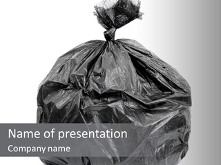 White Background Dump Bag PowerPoint Template