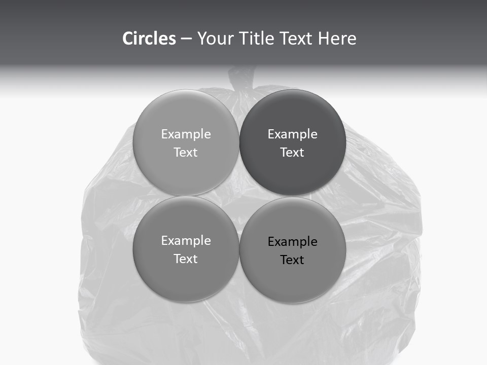 White Background Dump Bag PowerPoint Template