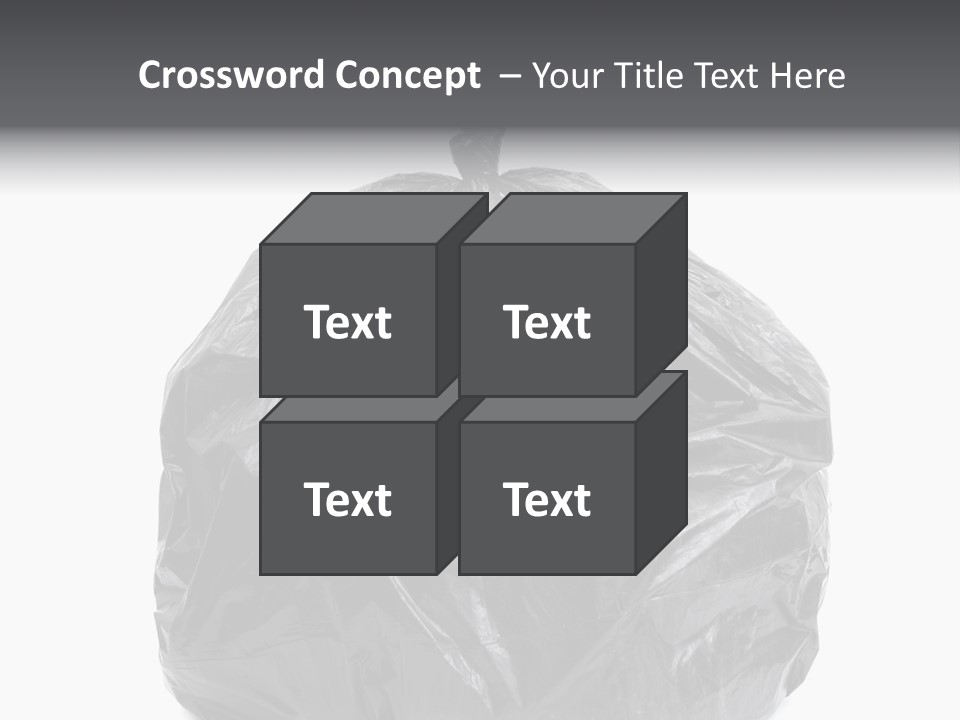 White Background Dump Bag PowerPoint Template