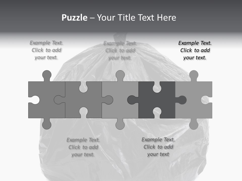 White Background Dump Bag PowerPoint Template