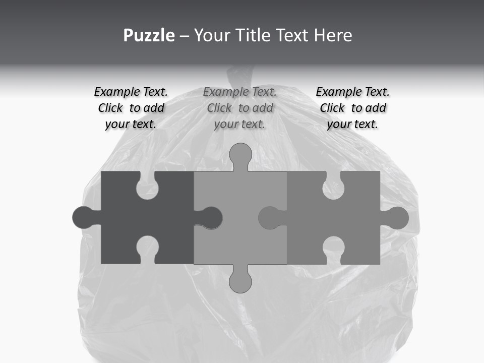 White Background Dump Bag PowerPoint Template