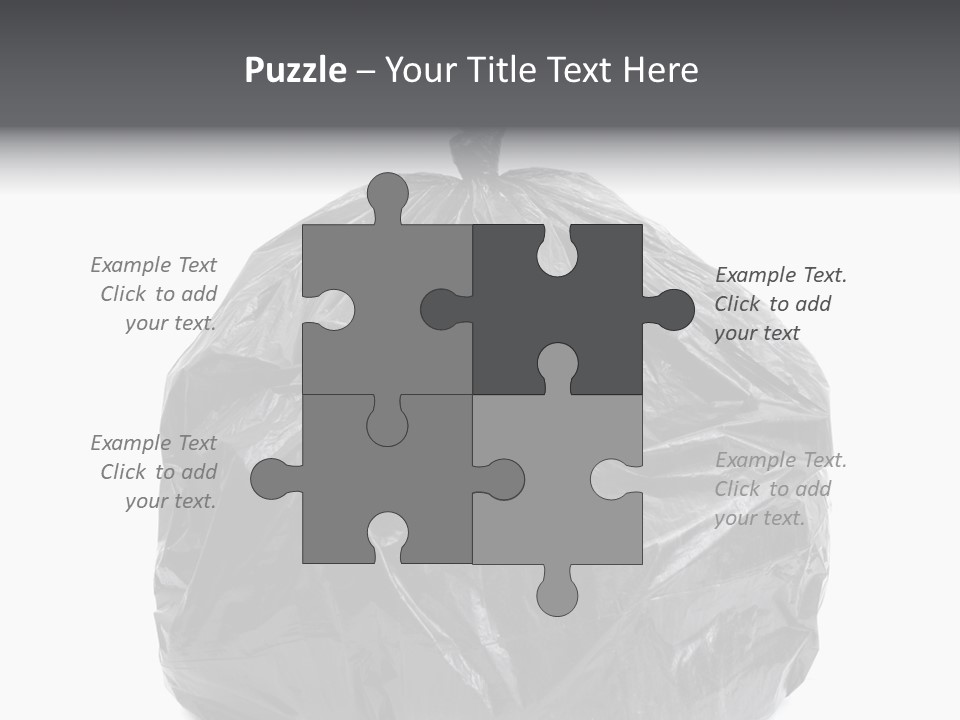 White Background Dump Bag PowerPoint Template