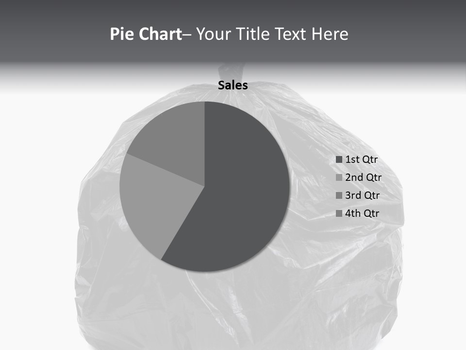 White Background Dump Bag PowerPoint Template