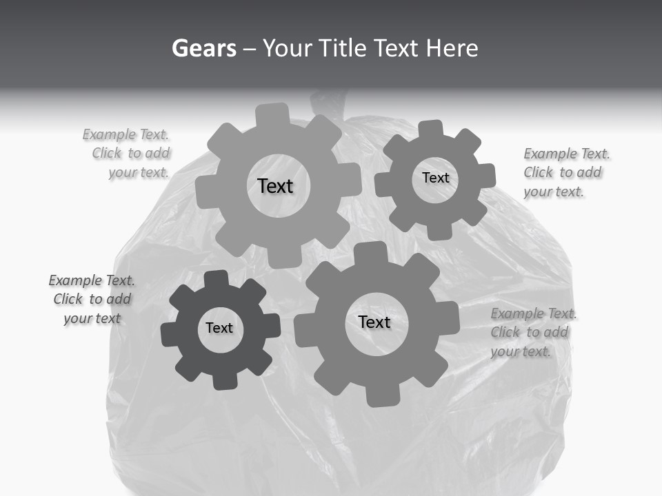 White Background Dump Bag PowerPoint Template