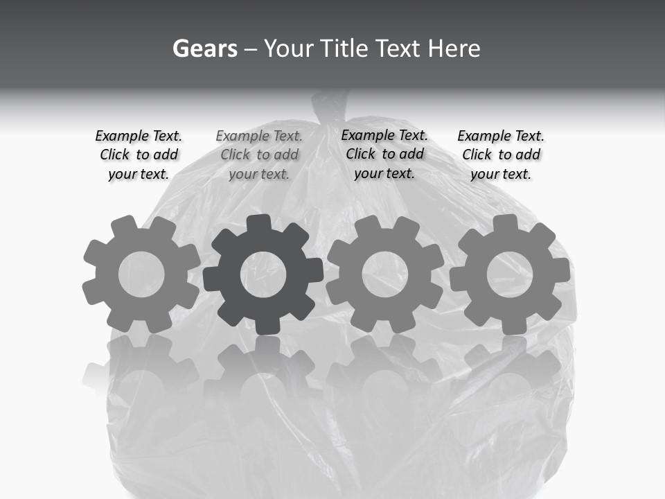 White Background Dump Bag PowerPoint Template