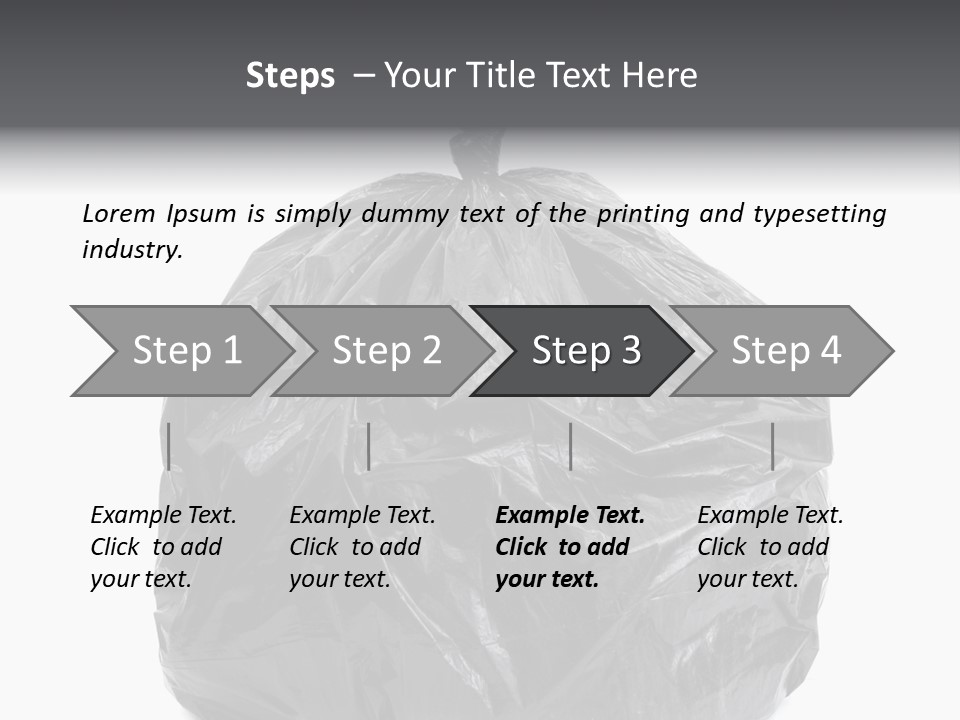 White Background Dump Bag PowerPoint Template