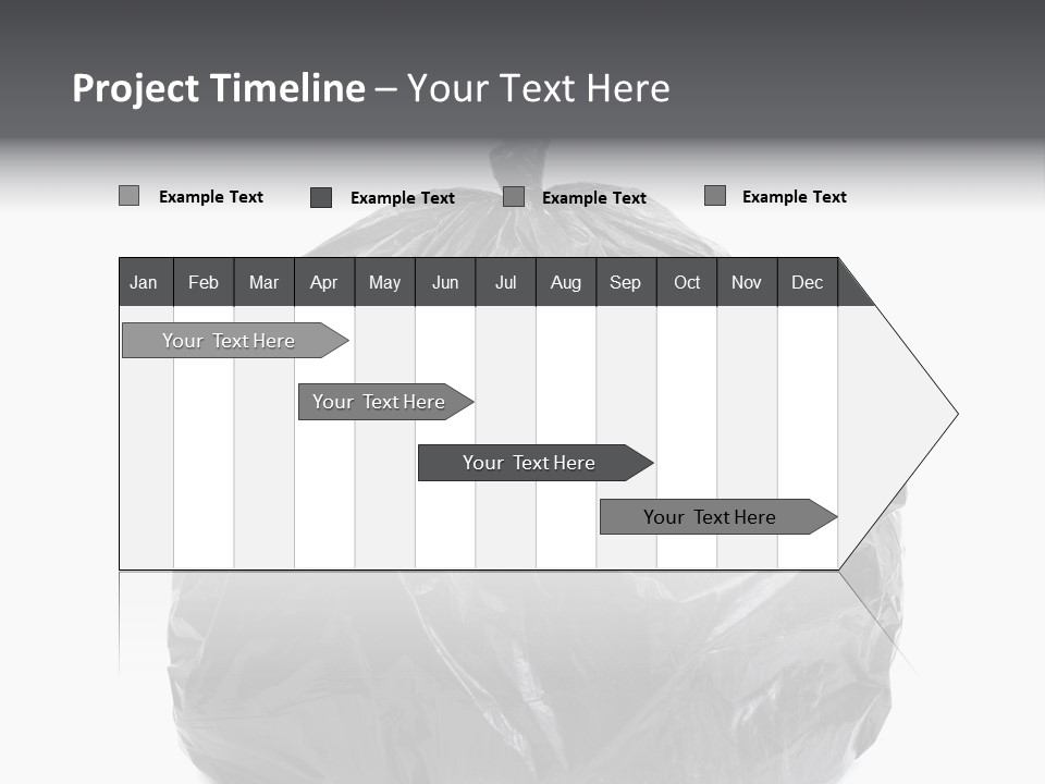 White Background Dump Bag PowerPoint Template