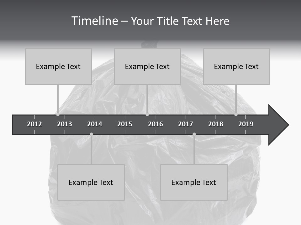 White Background Dump Bag PowerPoint Template