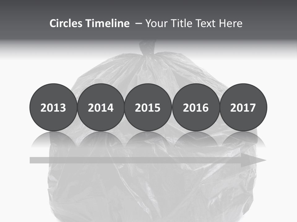 White Background Dump Bag PowerPoint Template