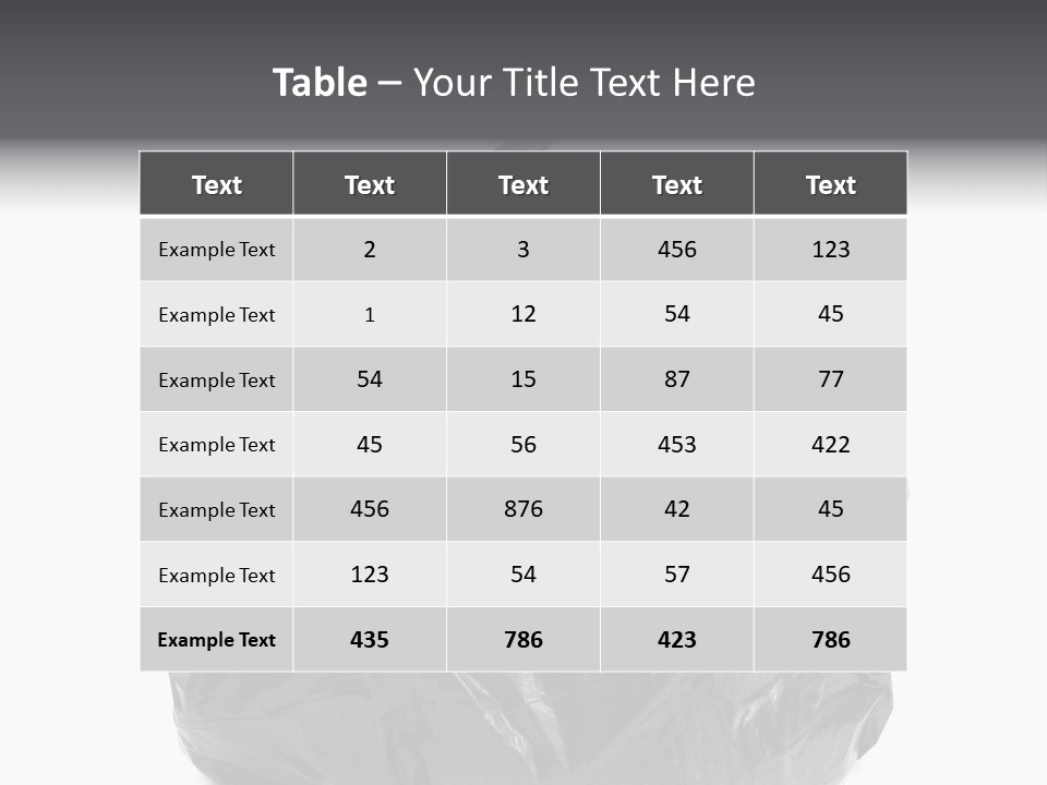 White Background Dump Bag PowerPoint Template