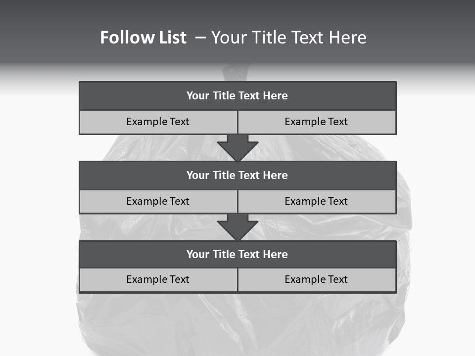 White Background Dump Bag PowerPoint Template