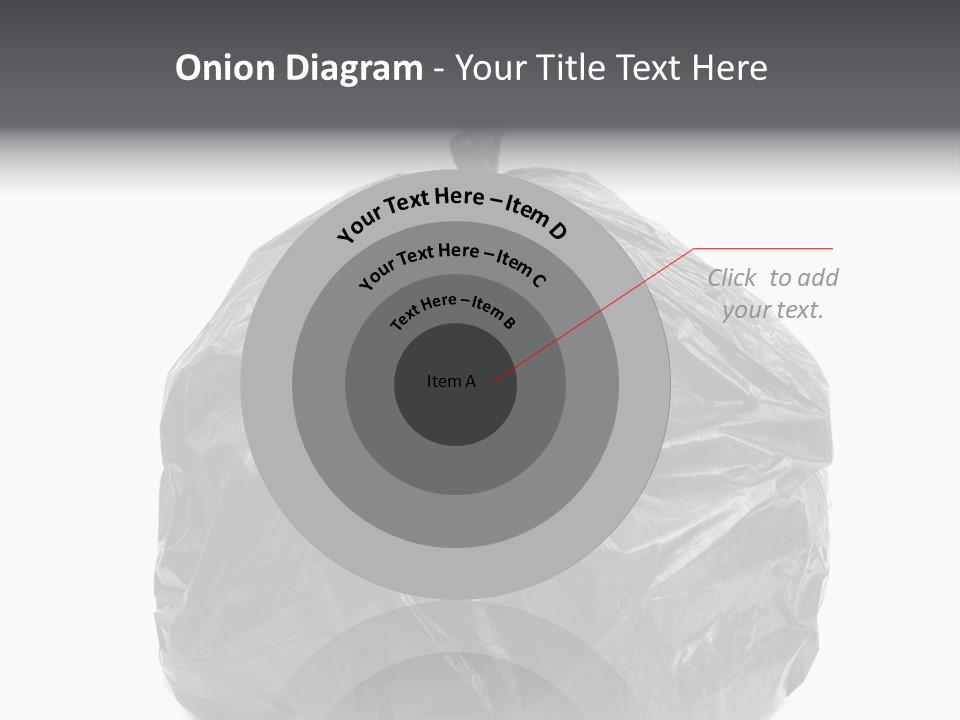 White Background Dump Bag PowerPoint Template