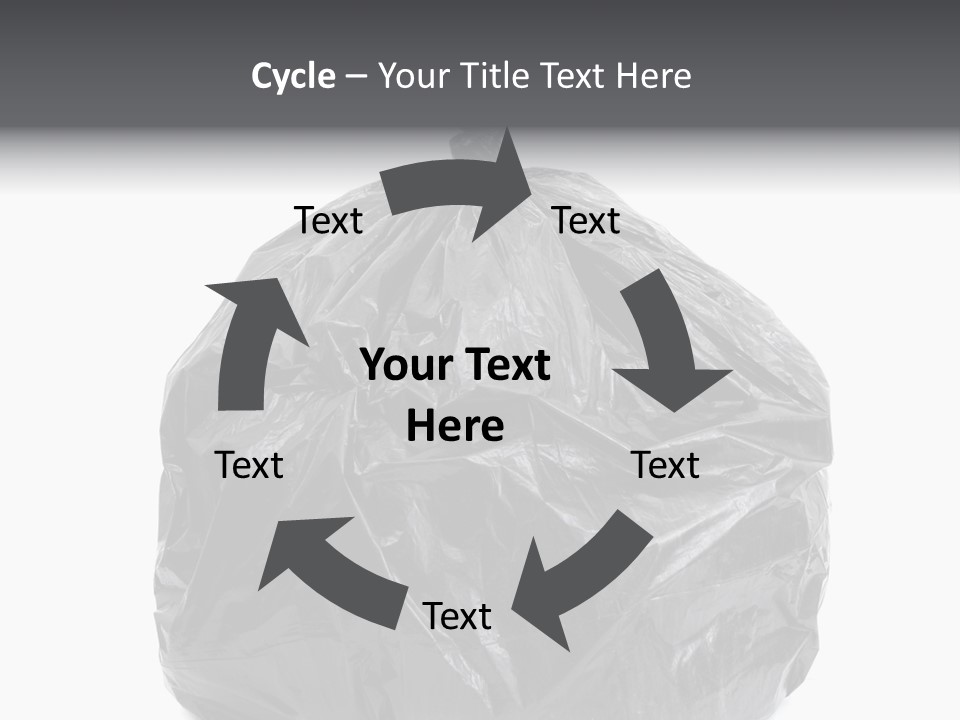 White Background Dump Bag PowerPoint Template