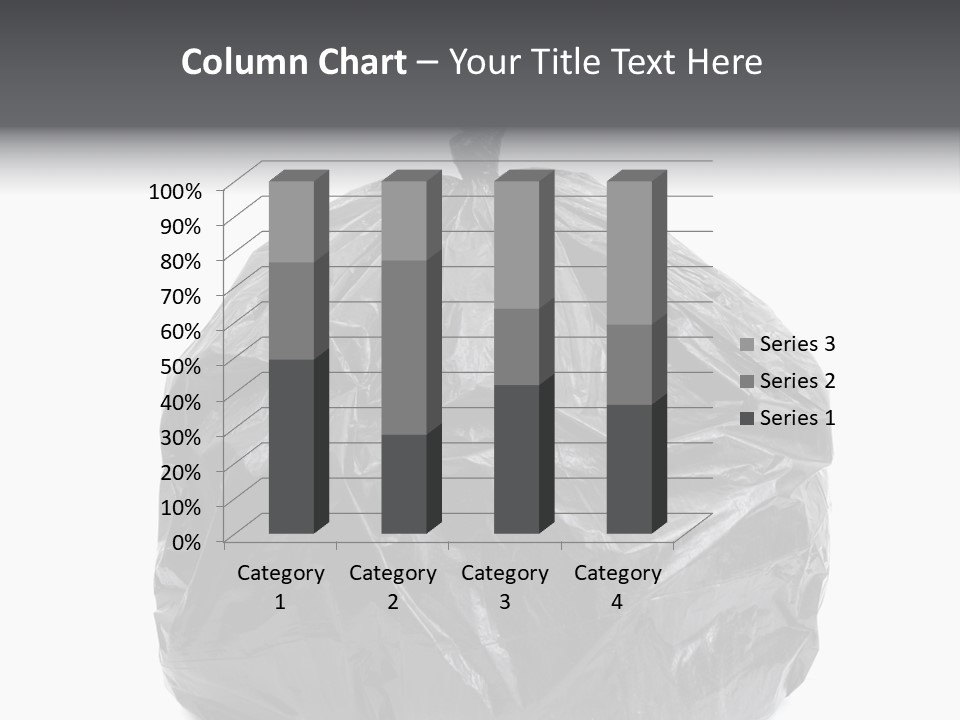 White Background Dump Bag PowerPoint Template