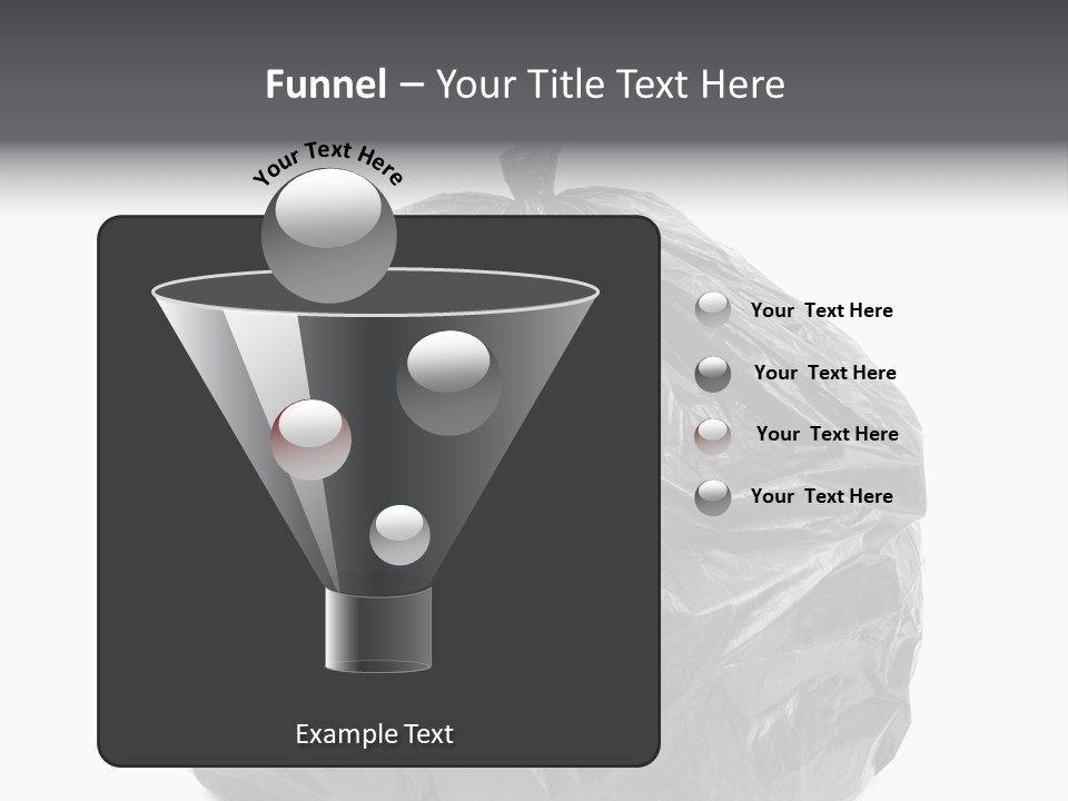 White Background Dump Bag PowerPoint Template