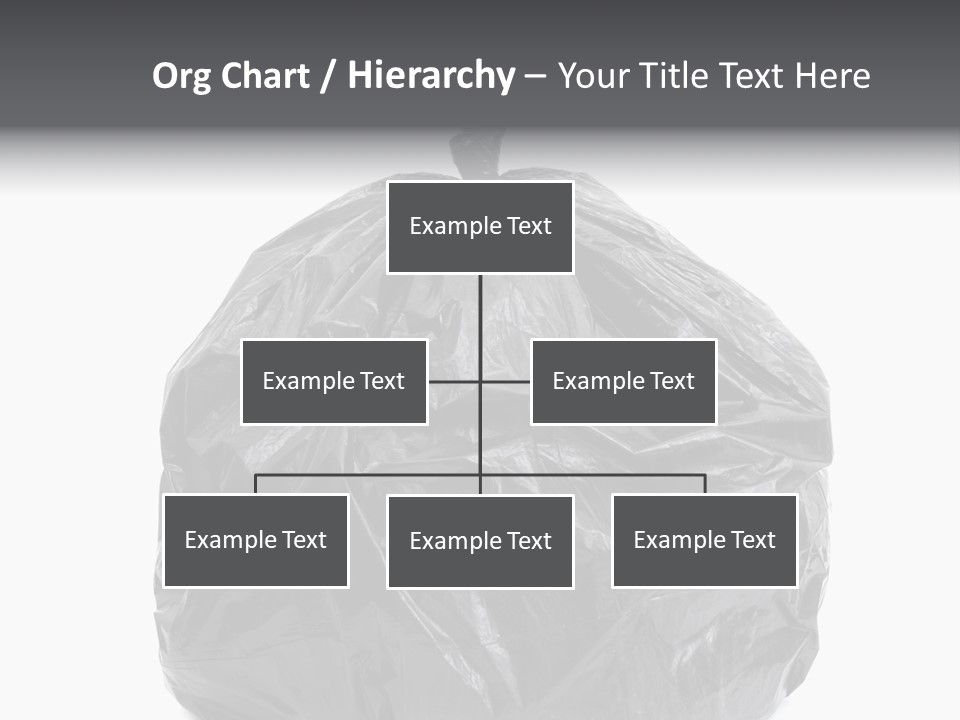 White Background Dump Bag PowerPoint Template