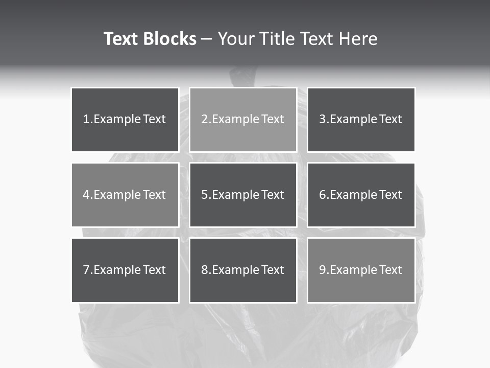 White Background Dump Bag PowerPoint Template