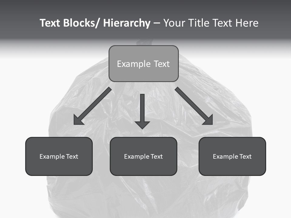 White Background Dump Bag PowerPoint Template