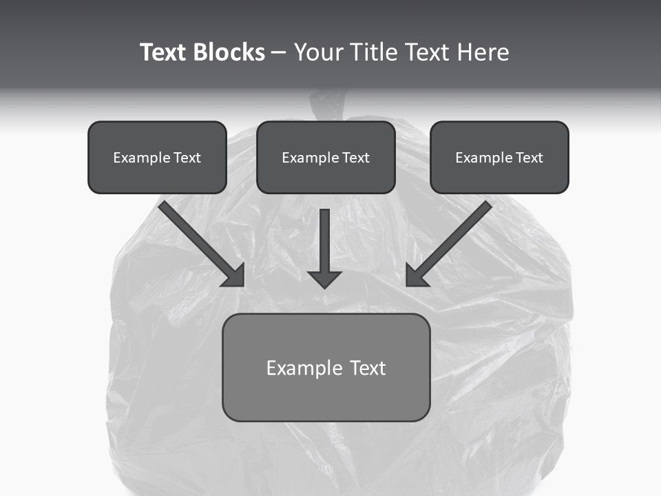White Background Dump Bag PowerPoint Template