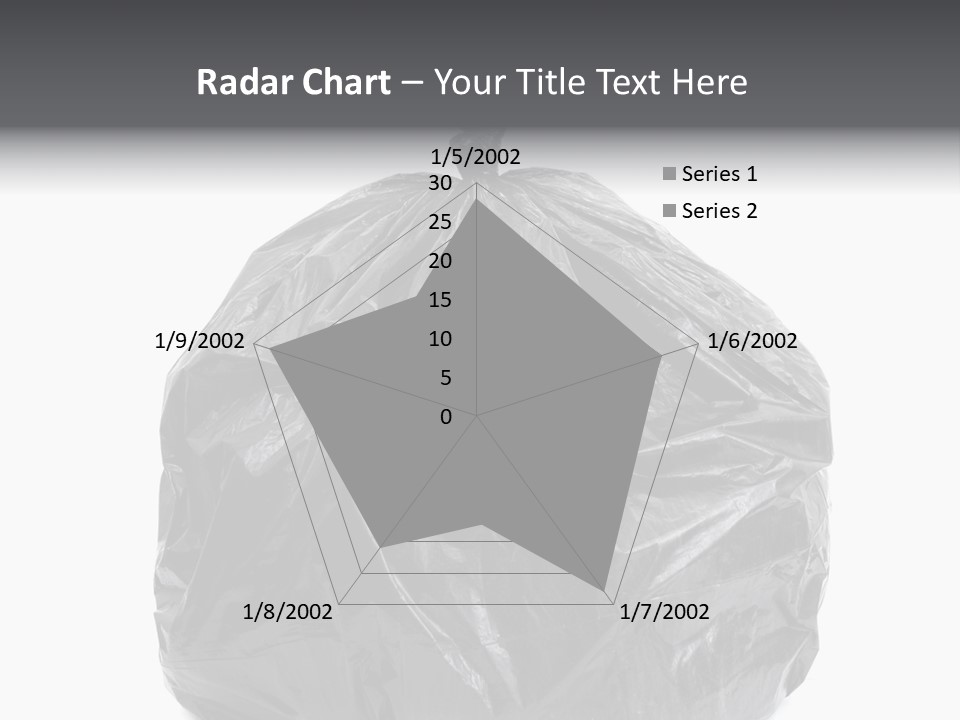 White Background Dump Bag PowerPoint Template