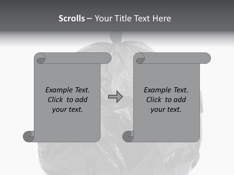 White Background Dump Bag PowerPoint Template