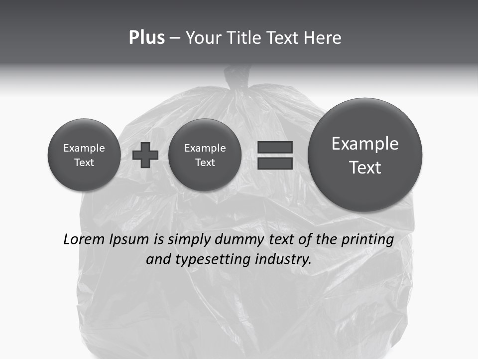 White Background Dump Bag PowerPoint Template