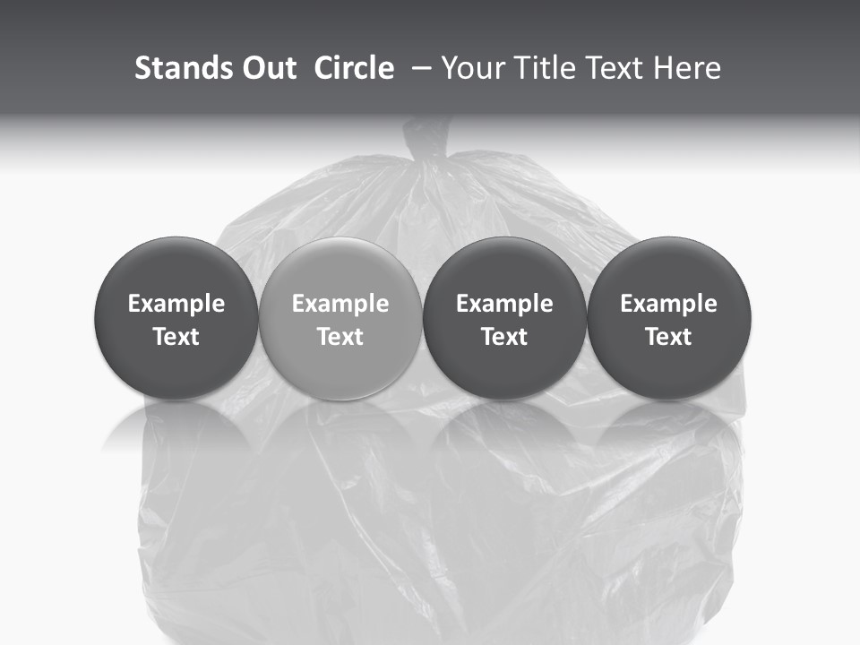 White Background Dump Bag PowerPoint Template