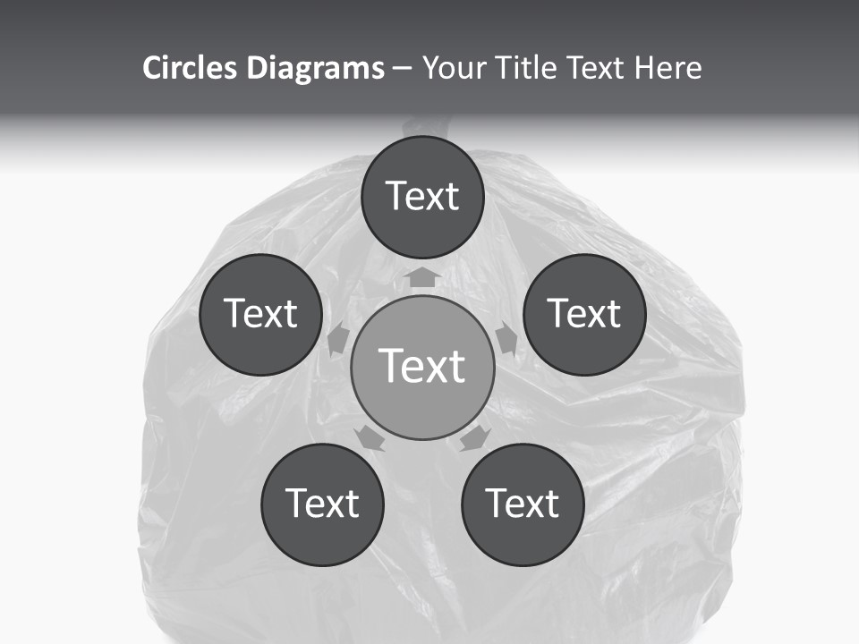 White Background Dump Bag PowerPoint Template